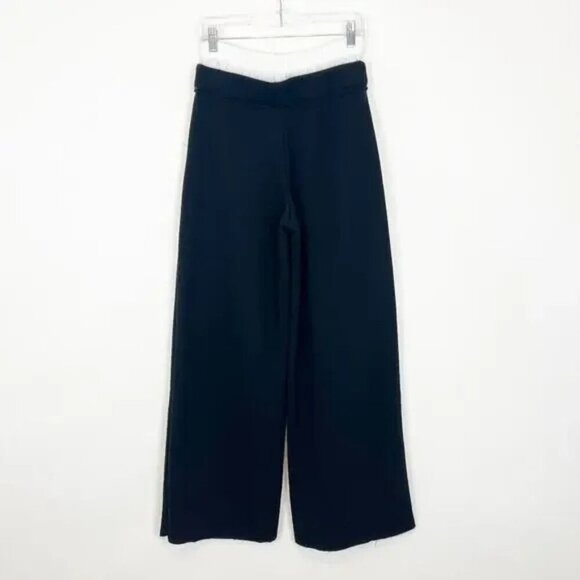 Zara Black Double Waist Wide Leg Sweatpants - Picture 4 of 6
